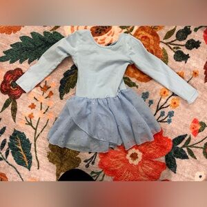 Light Blue Ballet Leotard with Sparkly Tulle Skirt